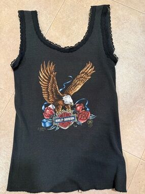 Vintage Harley Davidson 3D Emblem tank top